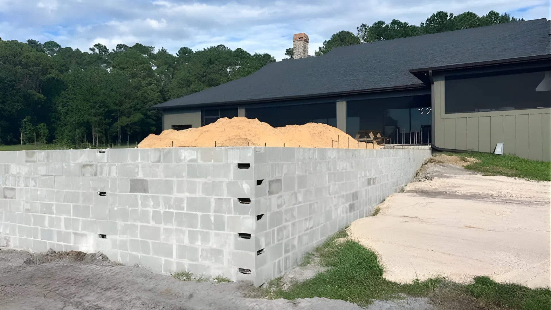 Stone wall home